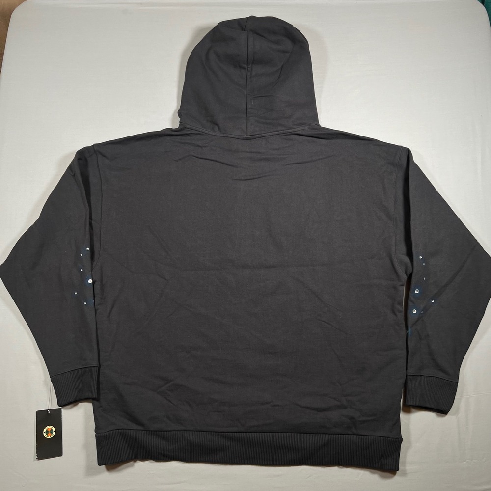 Cross Colours Tupac Shakur Hoodie Mens L Black 2Pac Rhinestone 90s Oversized New - Picture 2 of 11